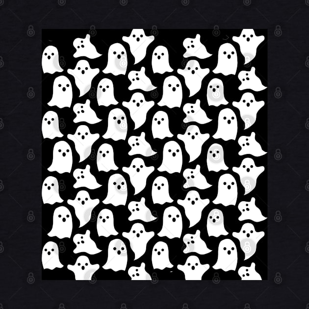 Black and white Halloween pattern design by Spinkly